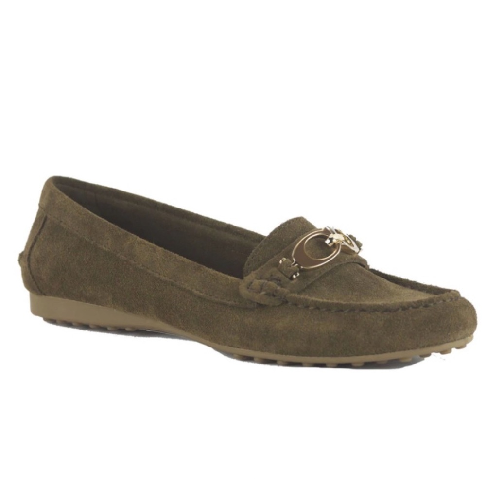 Coach Fortunata Brown Java Suede Loafers